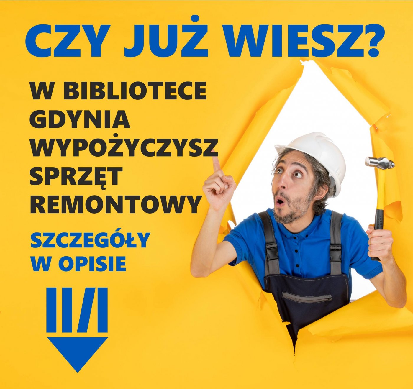 na zdjęciu człowiek w remontowej czapce