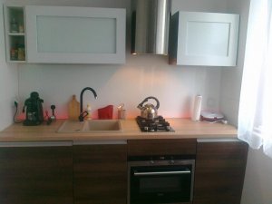 Apartament Gdynia 99 - widok na aneks kuchenny