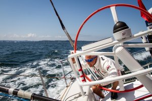 Skiper Maciej Marczewski jachtu VO65 Sailing Poland. Fot. Przemysław Kozłowski