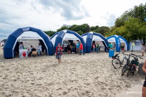 "Pożegnanie wakacji" z GCS na plaży, fot. Dawid Linkowski