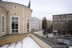 Zdjęcie ukazujące aktualny etap prac remontowych Dworca Podmiejskiego SKM w Gdyni. (fot. Mirosław Pieślak)