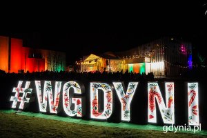 Podświetlony napis #wGdyni