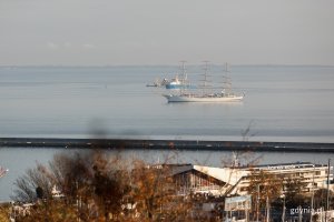 Powrót Daru Młodzieży do Gdyni 11 listopada. Fot. Karol Stańczak