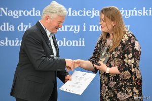 Na zdj. Anna Grigoit z redakcji LRT i dziennikarz Jarosław Gugała, członek jury