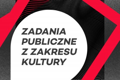 Grafika informująca o otwartym konkursie ofert na realizację zadań publicznych z zakresu kultury (materiały prasowe)