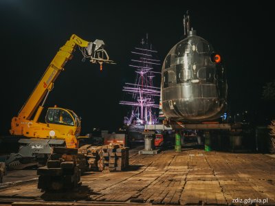 „Sokół” na nabrzeżu Pomorskim gotowy do dalszej drogi // fot. Marcin Mielewski