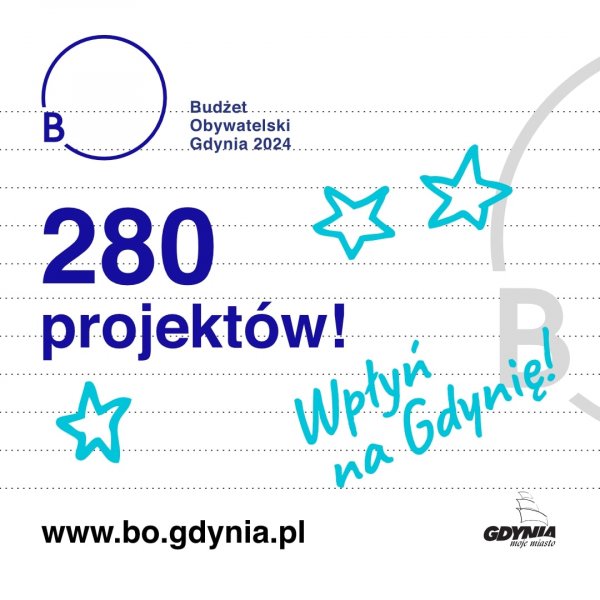 280 projektów pod głosowanie w BO2024!