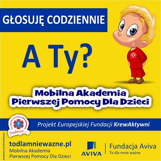 Mobilna Akademia Pierwszej Pomocy Dla Dzieci - GŁOSUJ!