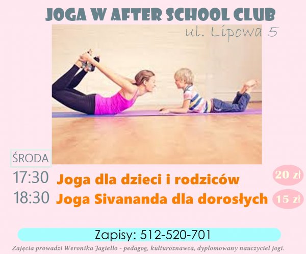 Joga dla dorosłych After School Club Fikakowo