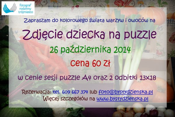 Sesja zdjęciowa dziecka na puzzle