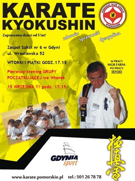 Trwa nabór uzupełniający do Pomorskiego Klubu Karate KYOKUSHIN