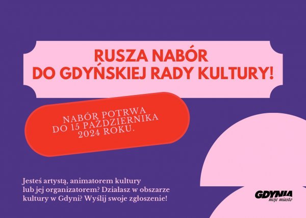 Otwieramy nabór do Gdyńskiej Rady Kultury