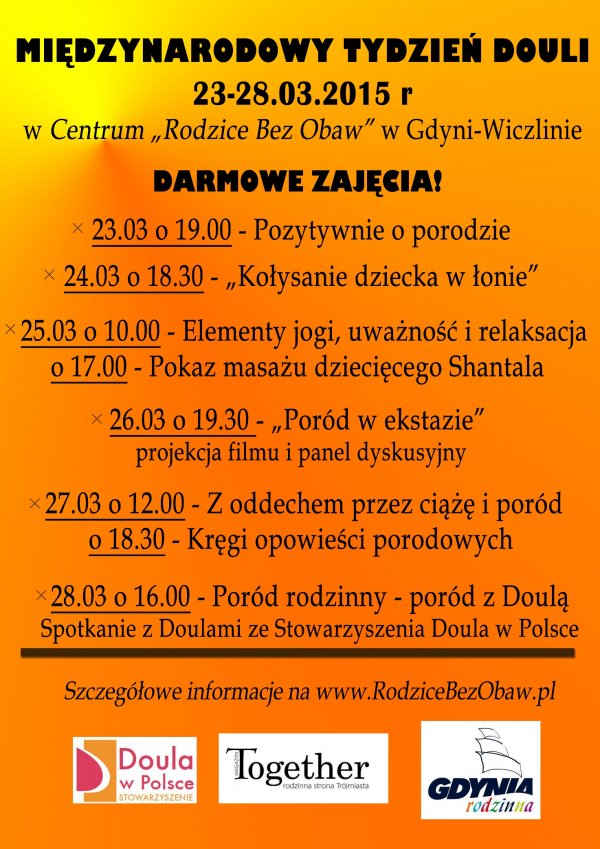 Międzynarodowy Tydzień Douli - wsparcie dla rodziców