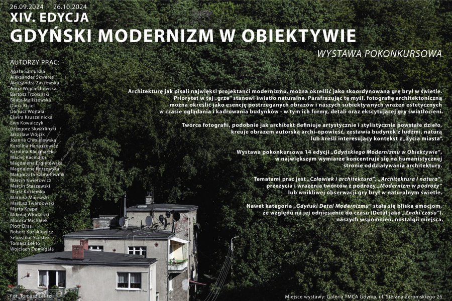 Plakat organizatora (fot. mat. prasowe XIV. edycji Gdyńskiego Modernizmu w Obiektywie)