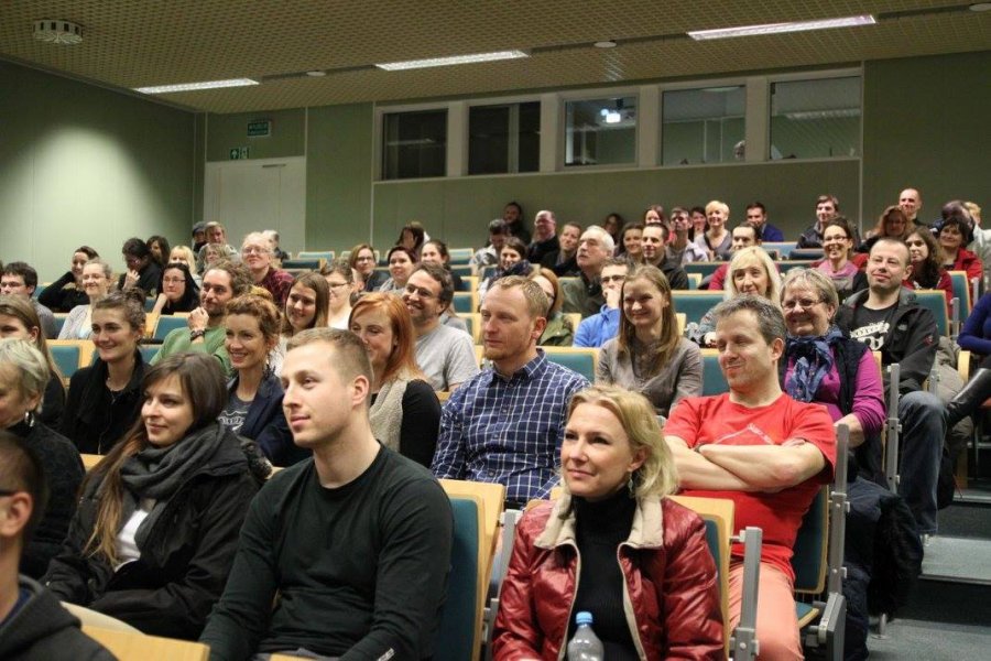 prelekcja w sali PPNT, widok na publiczność