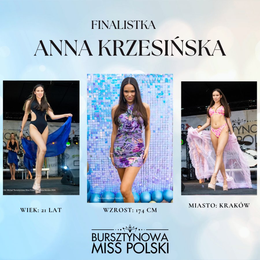 Finalistka konkursu Bursztynowej Miss Polski 2024, fot. Bursztynowa Miss Polski