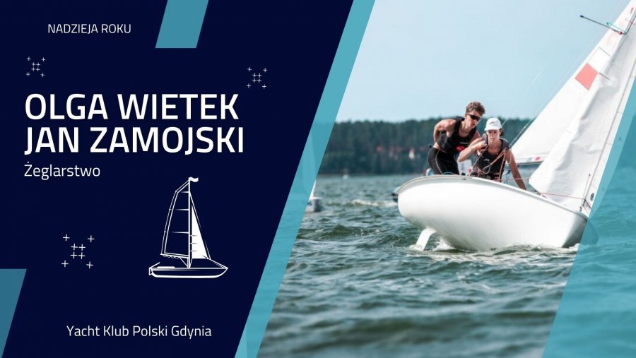 Nadzieja Gdyńskiego Sportu 2024: Załoga Olga Wietek i Jan Zamojski (żeglarstwo) – Yacht Klub Polski Gdynia 