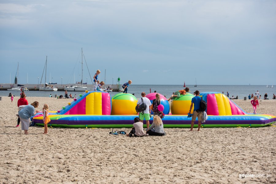 "Pożegnanie wakacji" z GCS na plaży, fot. Dawid Linkowski