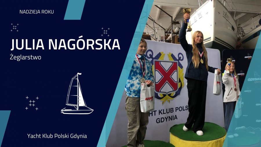 Nadzieja Gdyńskiego Sportu 2024: Julia Nagórska (żeglarstwo) – Yacht Klub Polski Gdynia 