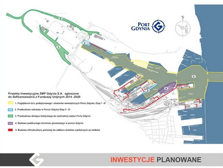 Mapa planowanych inwestycji Portu Gdynia Mapa planowanych inwestycji Portu Gdynia