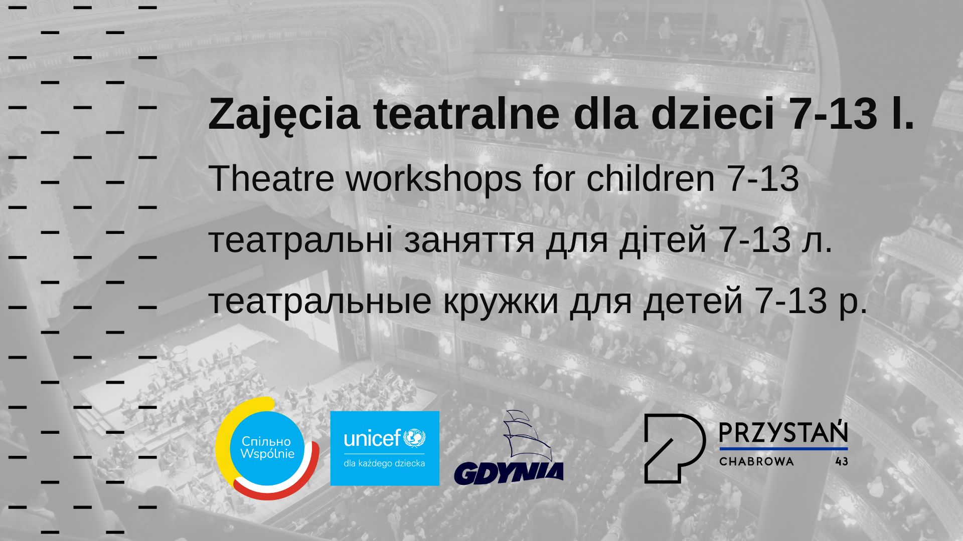 Zajęcia teatralne dla dzieci / театральні заняття для дітей