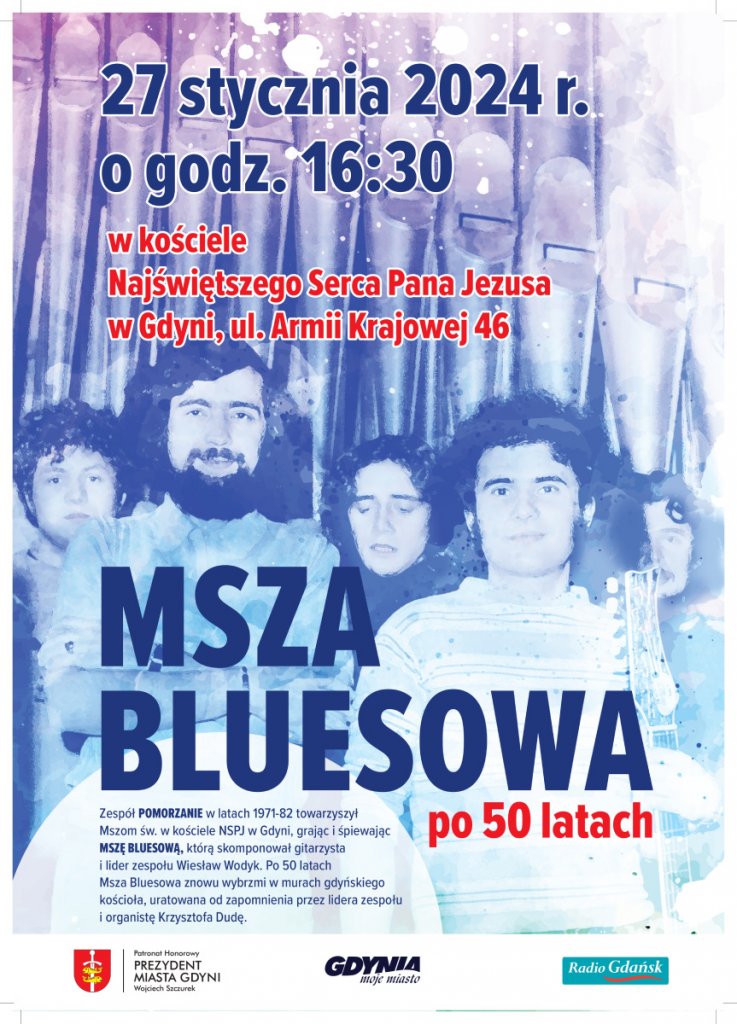 plakat mszy bluesowej.