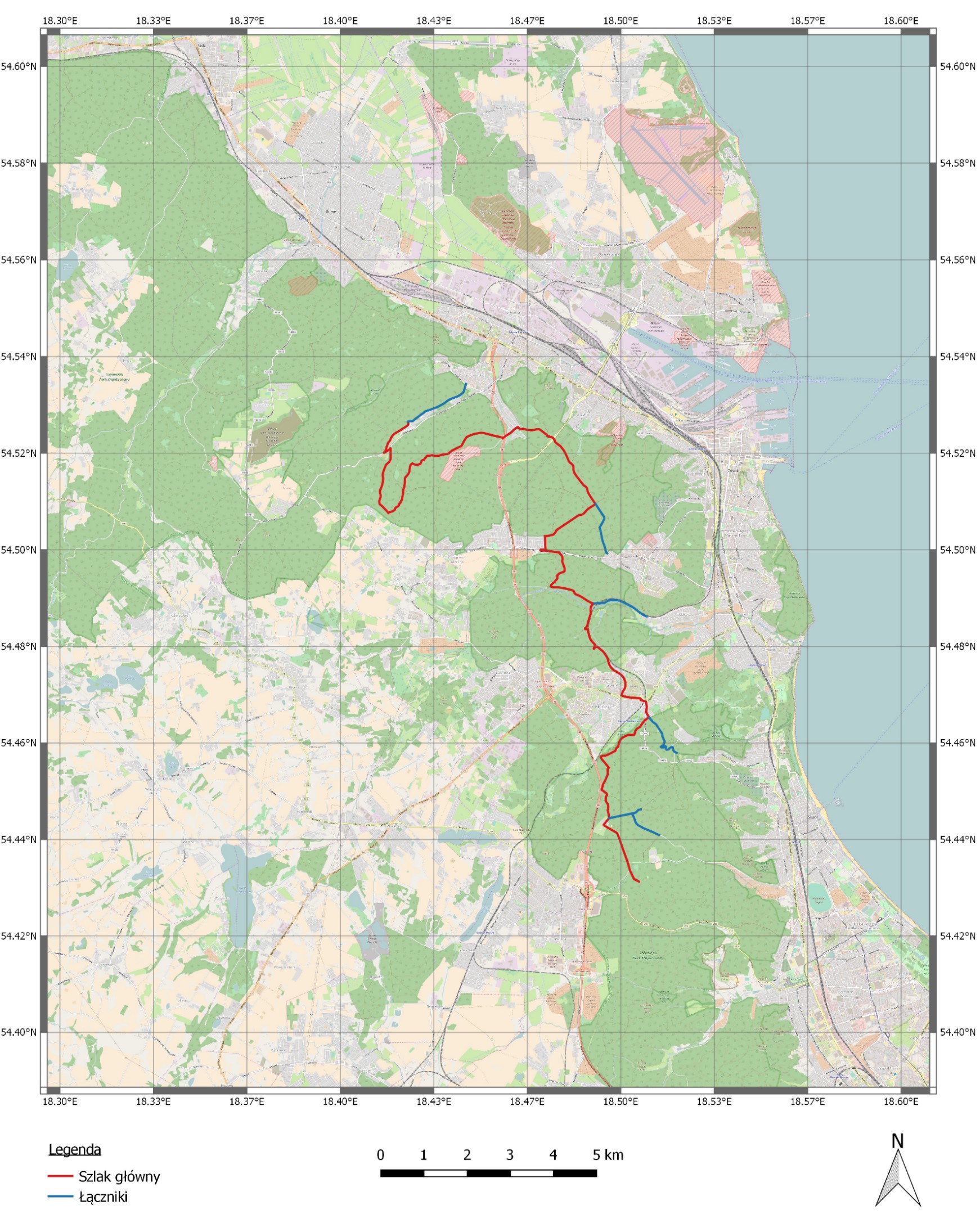 Szlak turystyczny przez Trójmiejski Park Krajobrazowy