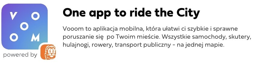 Vooom - aplikacja mobilna, która ułatwi poruszanie się po mieście. Mat. Vooom