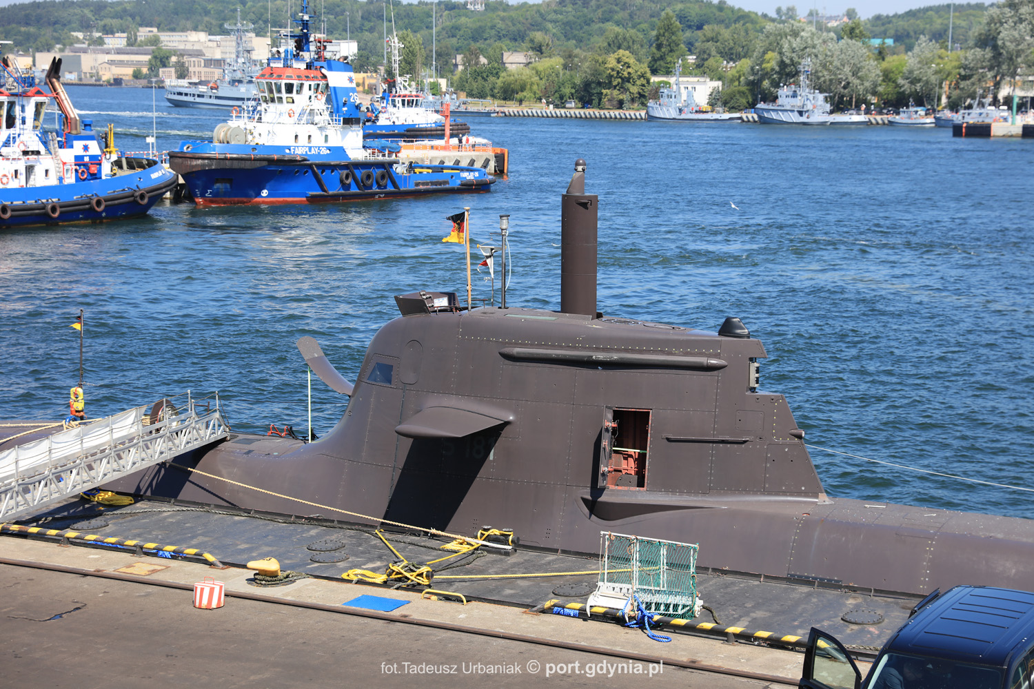 Okręt podwodny U-31 wpłynął do Port Gdynia, fot. Tadeusz Urbaniak