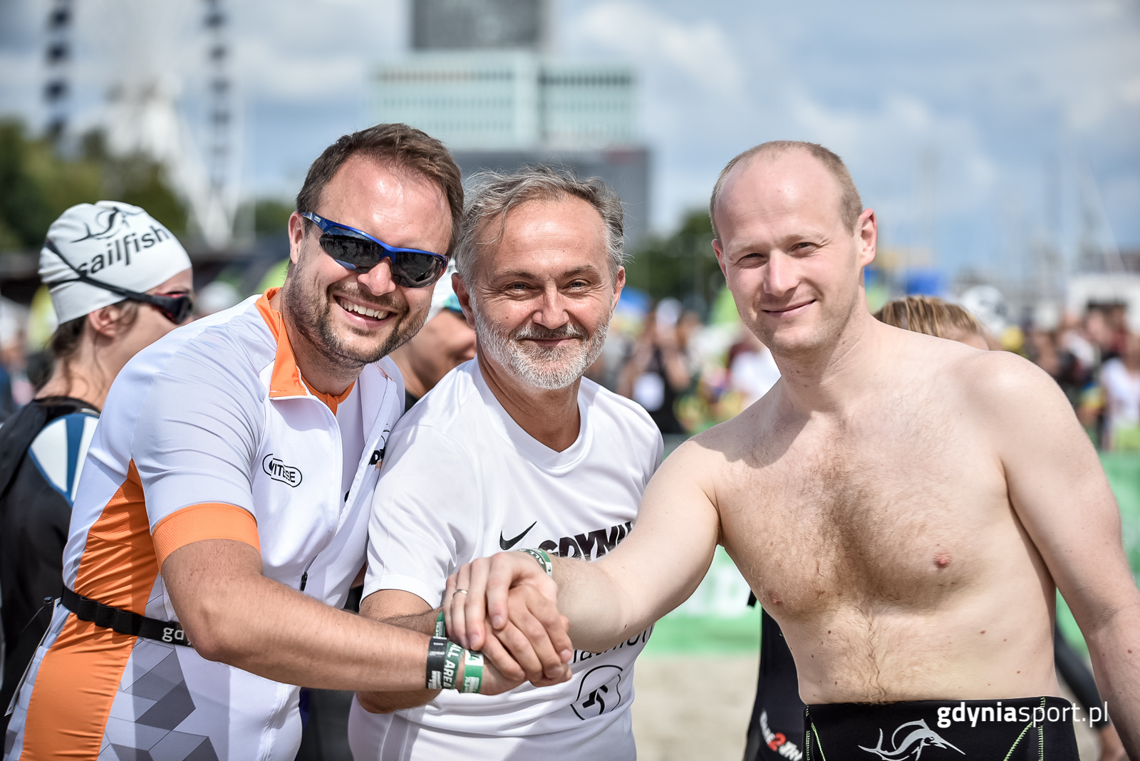 Gdynia Sport Team przed startem - Marek Łucyk, Wojciech Szczurek, Bartosz Bartoszewicz