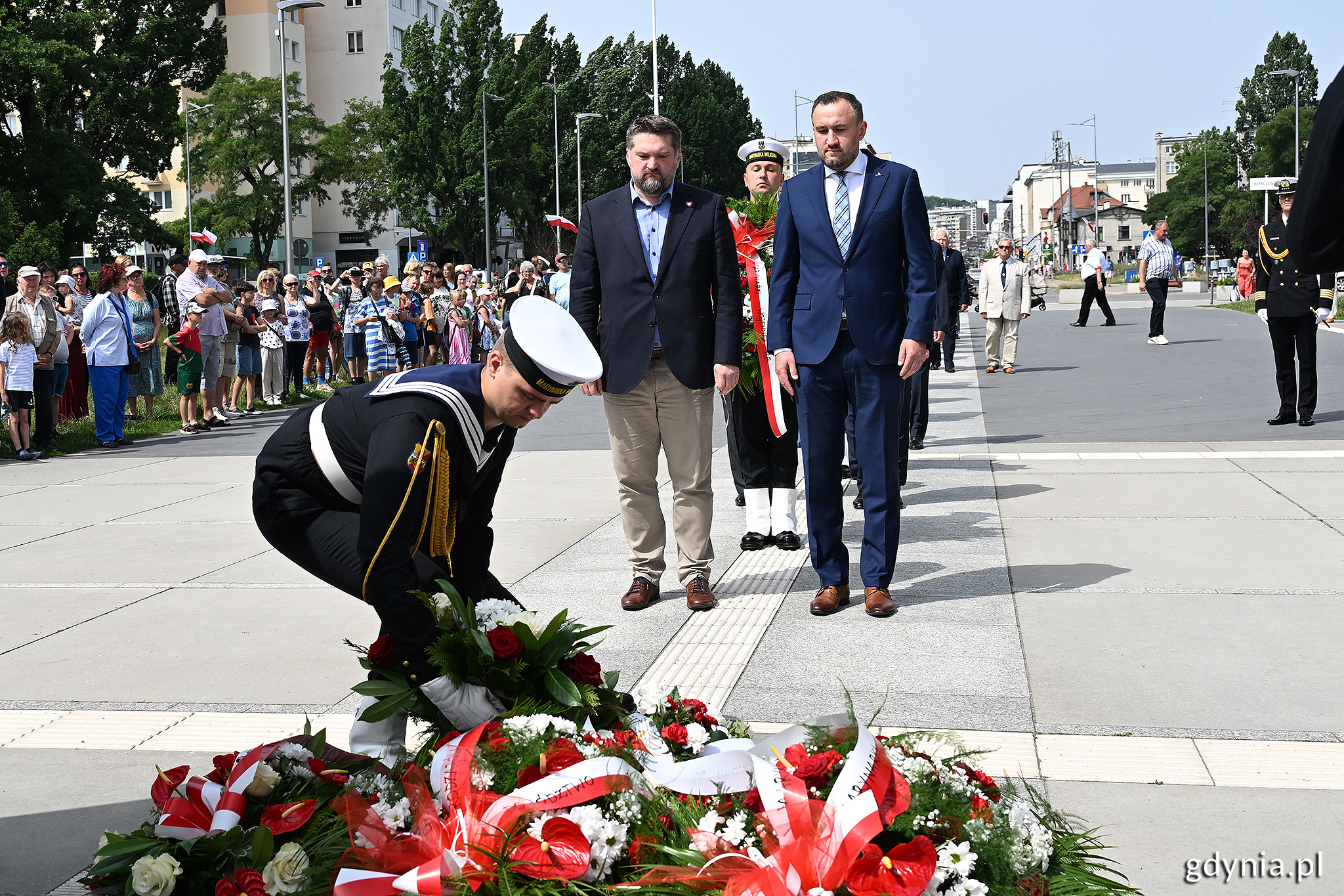 Na zdj. (od prawej): wiceprezydent Gdyni Tomasz Augustyniak i Tadeusz Szemiot, przewodniczący Rady Miasta Gdyni