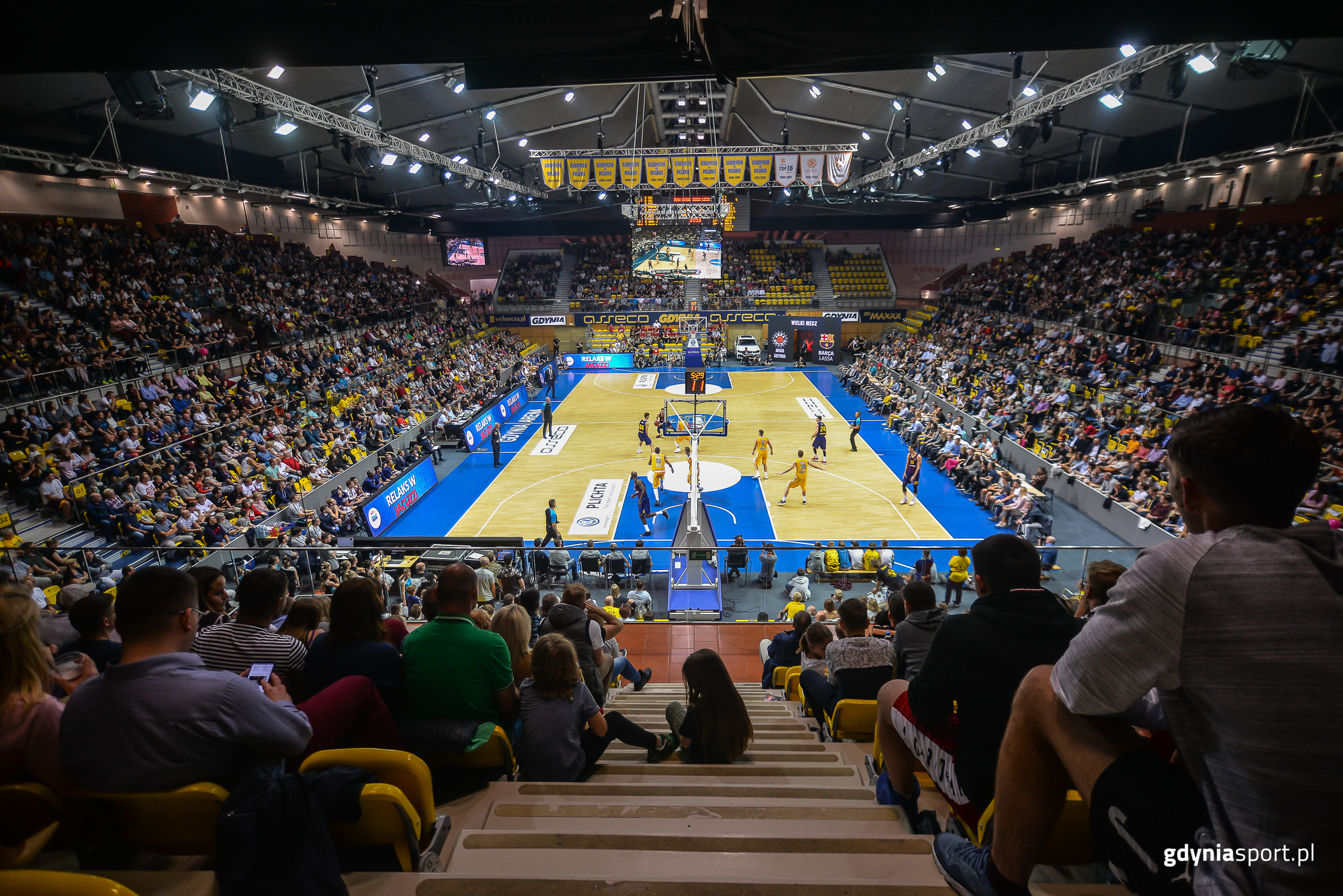 Jeden z wielu meczów koszykówki w Gdynia Arenie, fot. gdyniasport.pl