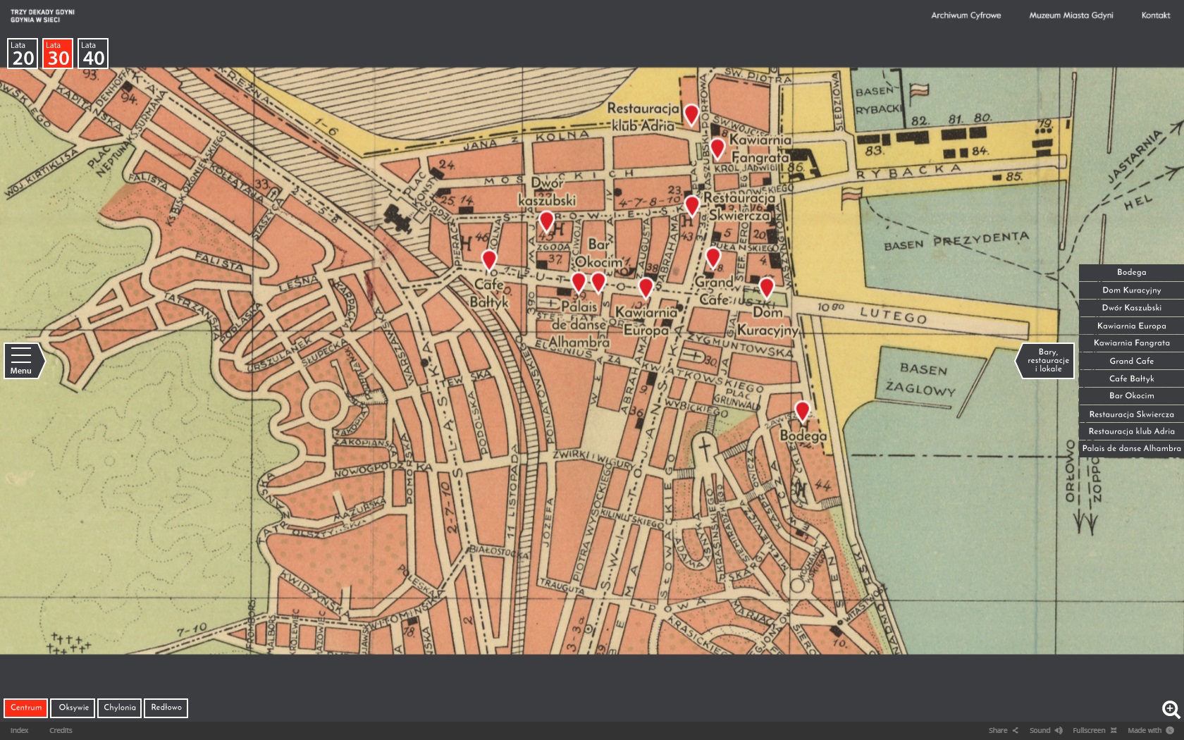 interaktywna mapa gdyni Cyfrowe archiwum miasta już działa!   Gdynia