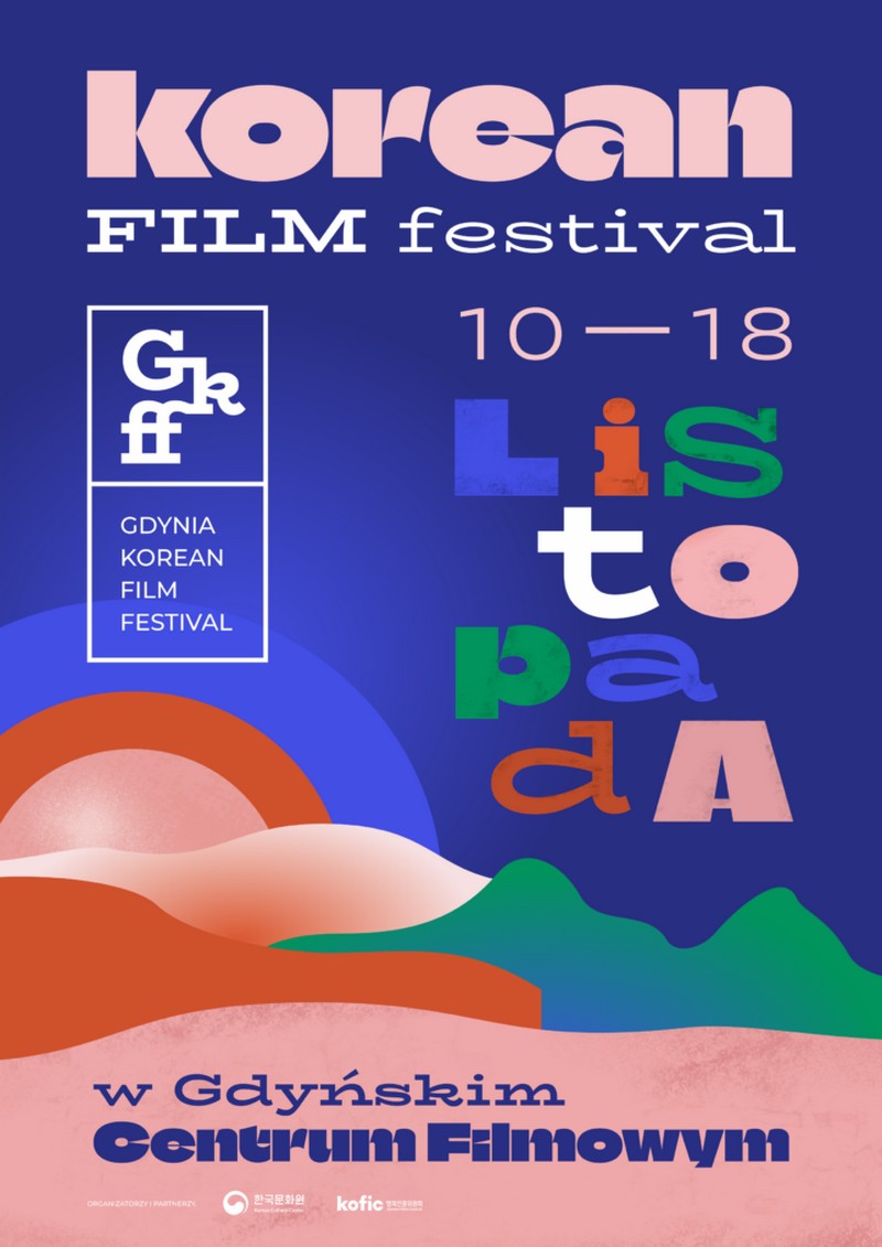 Plakat promujący Festiwal Filmów Koreańskim w Gdyńskim Centrum Filmowym 