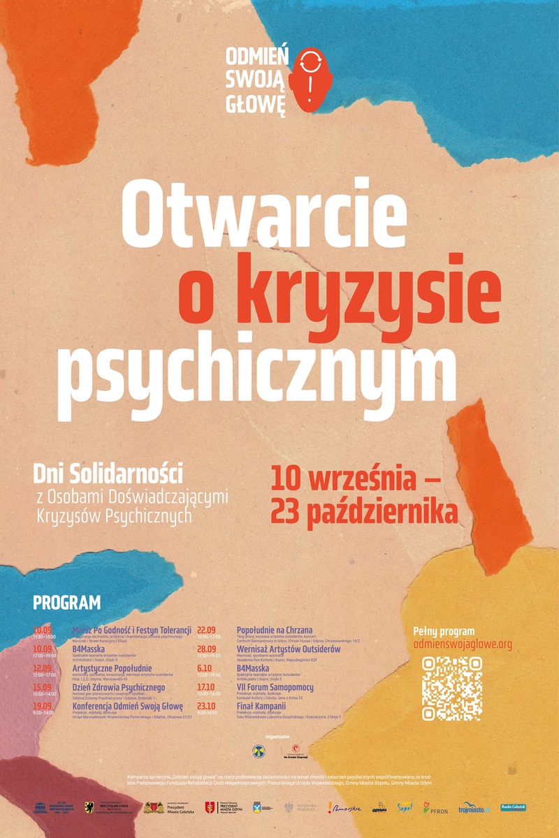 Oficjalny plakat informujący o tegorocznych obchodach Dni Solidarności z Osobami w Kryzysie Psychicznym