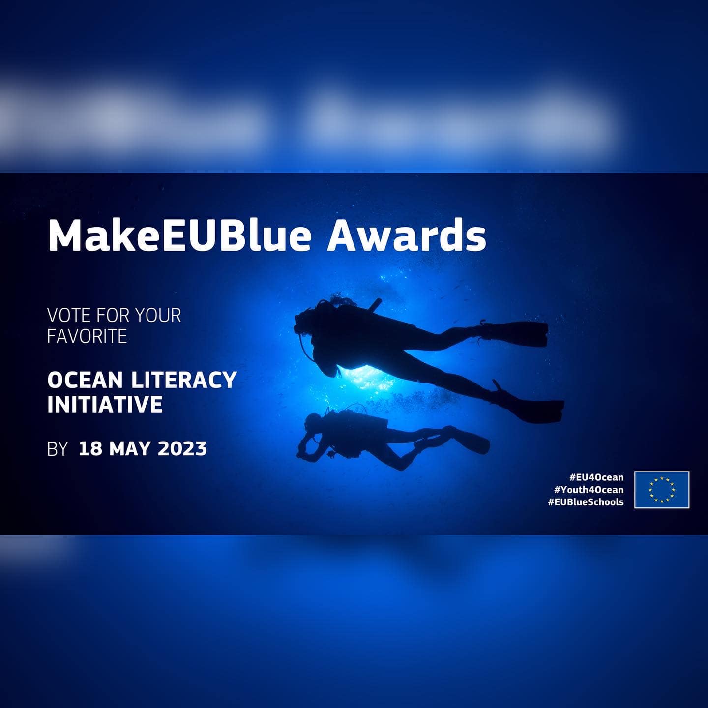 Plakat konkursu MakeEUBlue Awards