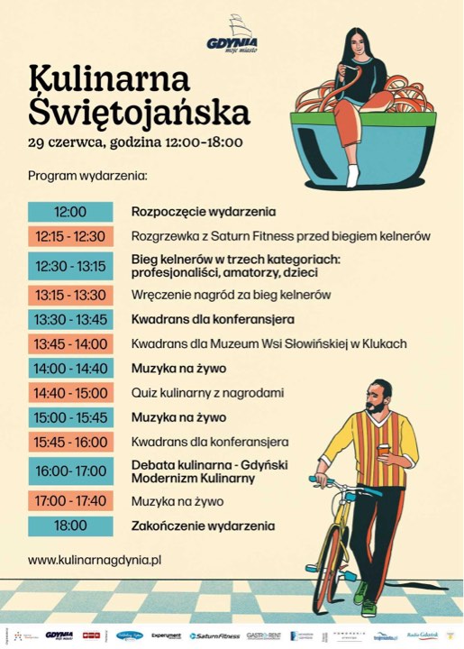 Plakat z programem 7. edycji Kulinarnej Świętojańskiej