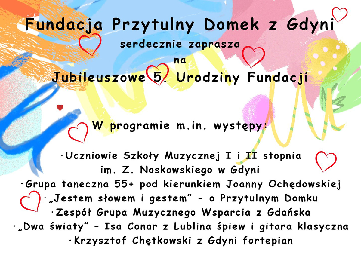 Jubileuszowy Koncert 5. urodziny Przytulnego Domku