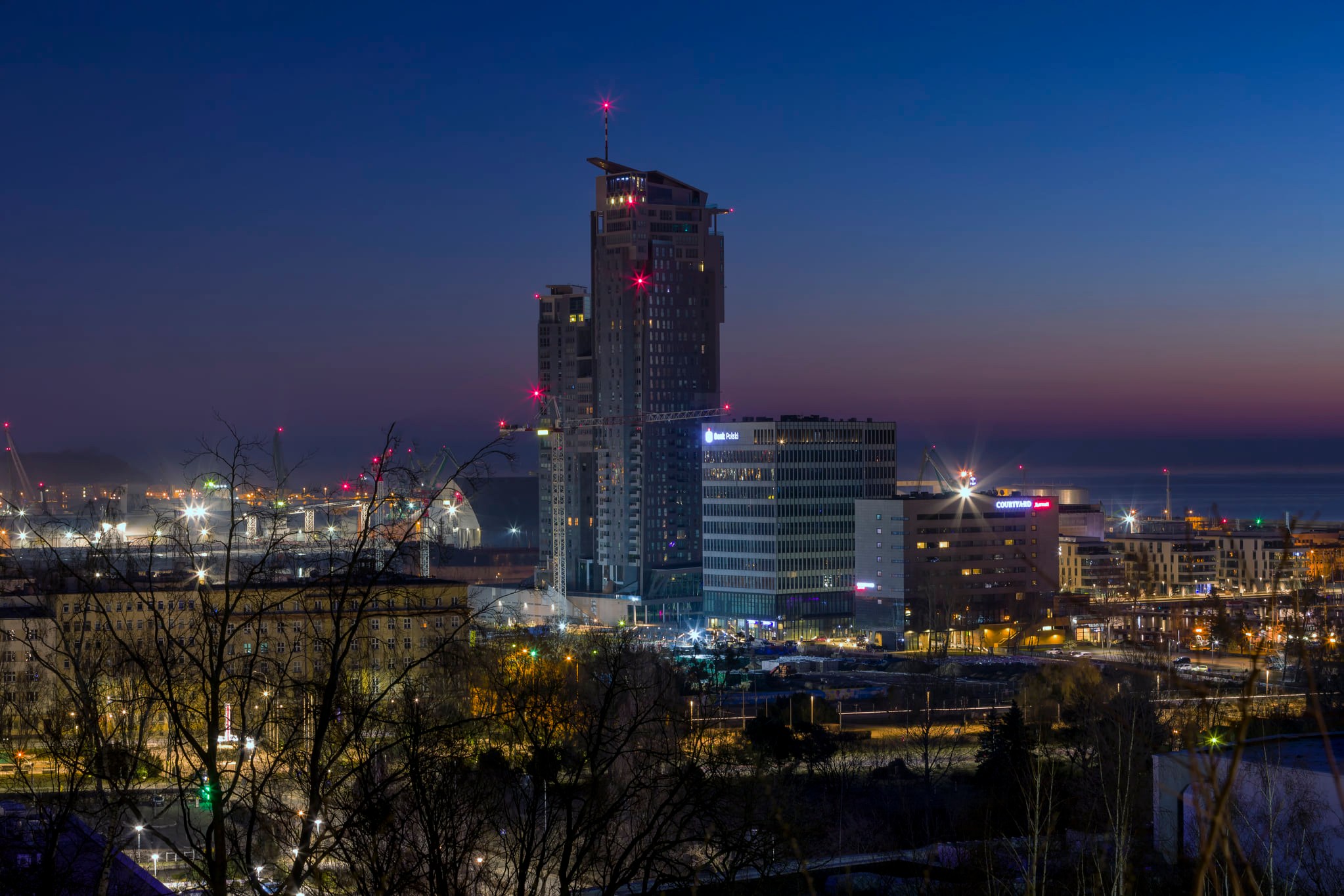 Sea Towers widziane z Kamiennej Góry. Fot. Maciej Piankowski / Gdynia w obiektywie