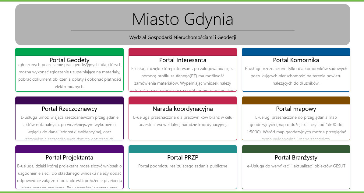 Przejdź do Gdyńskiego Portalu Mapowego